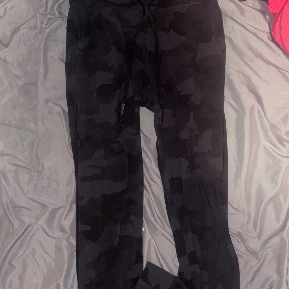 Black lululemon Camouflage Joggers